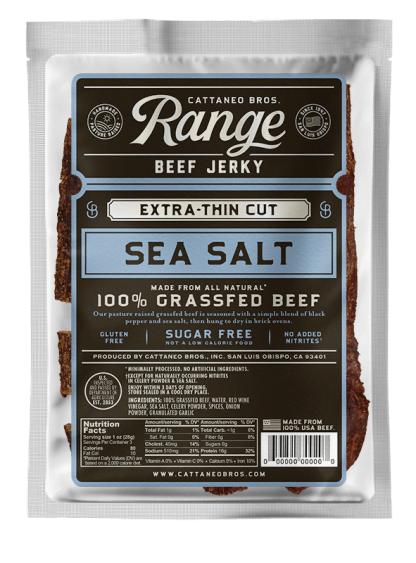 Range 100% Grassfed Beef Jerky Sea Salt