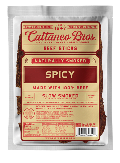 Natural Smoked Beef Sticks Spicy