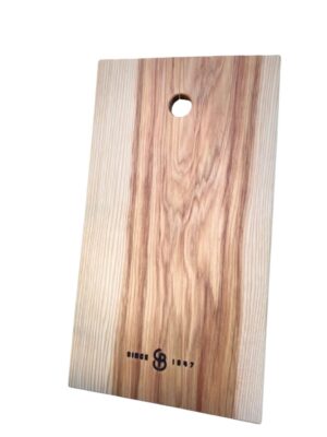 Wooden cutting board with round hole